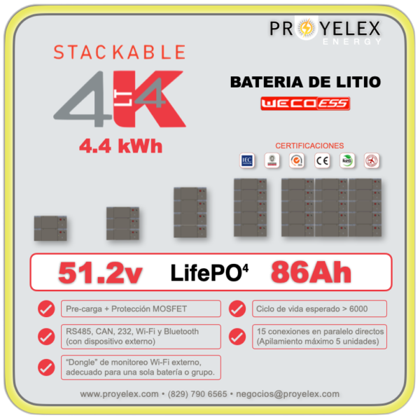 Baterias LITIO - WECO ESS 122